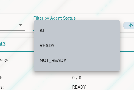 Agent Capacity cards view with extra actions