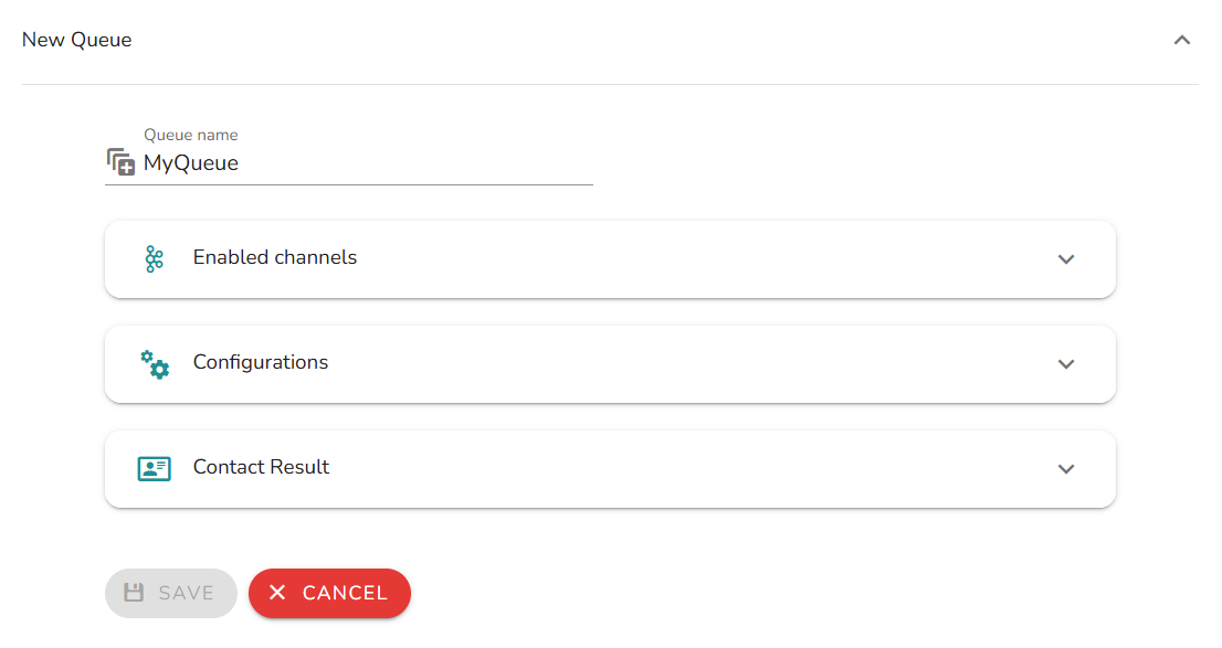 Queues list page